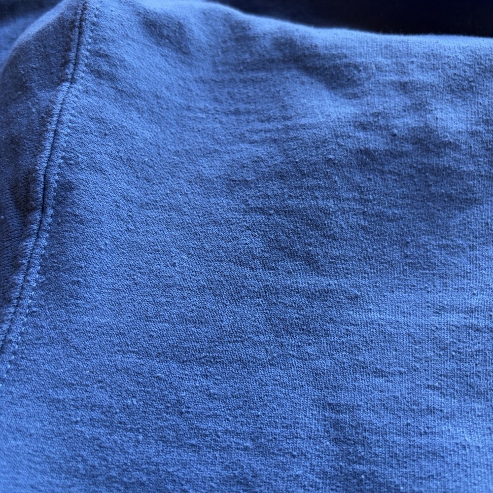 Lonely Ghost Hoodie Large Blue Want To Go For A Walk Puff Print Streetwear Indie - Picture 4 of 16